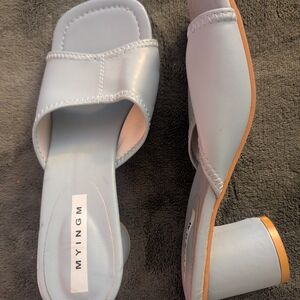 Women's Light Blue Heeled Sandals